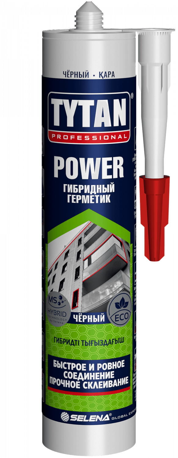 Tytan Professional POWER (гибридный герметик, черный) - 300 мл.